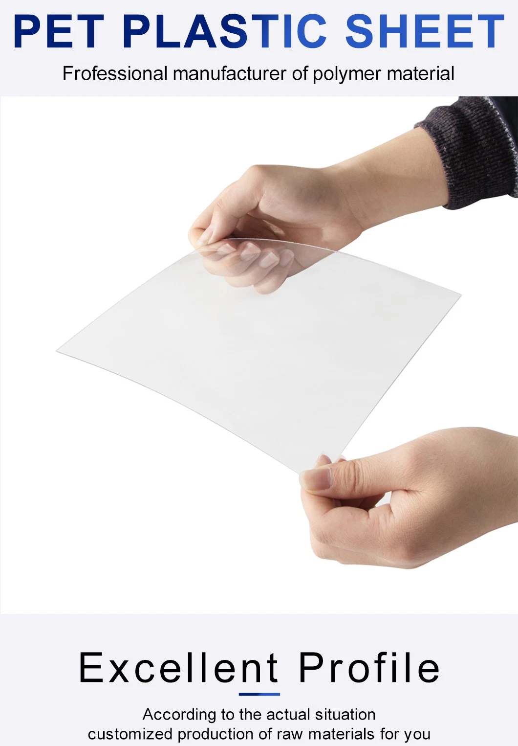 0.5mm Rigid Plastic Transparent APET/Pet/PETG Sheet for Folding Box