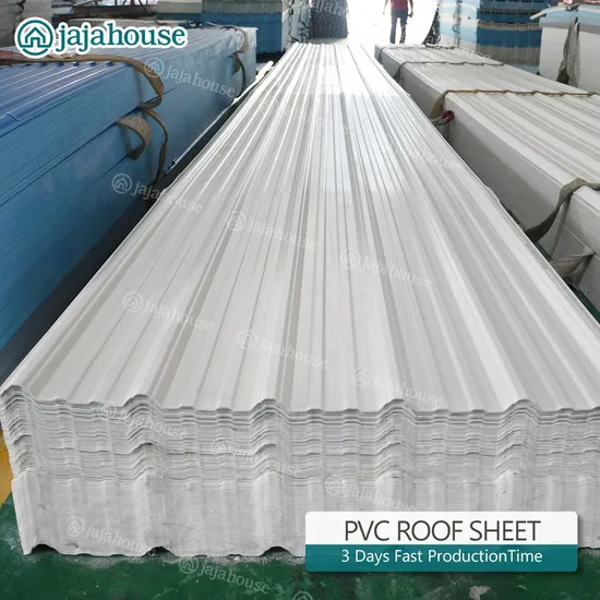 Industrial Lightweight Trapezoidal UPVC Roofing Sheets PVC Corrosion Resistance for Outdoor 