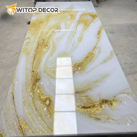 Multicolor 3D Design PVC Marble Plastic Sheet with UV Coating 