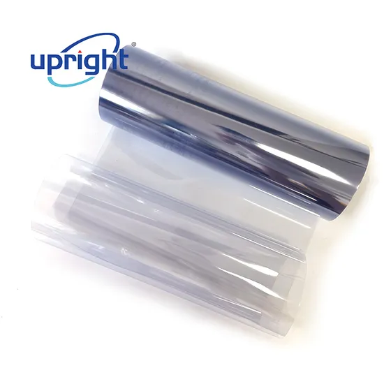 Upright 250 Micron Thick Transparent Thermoforming Pet Plastic Flexible Rigid Clear PVC Film Sheet Roll for Making Cake Dessert Boxes and Folding Boxes 